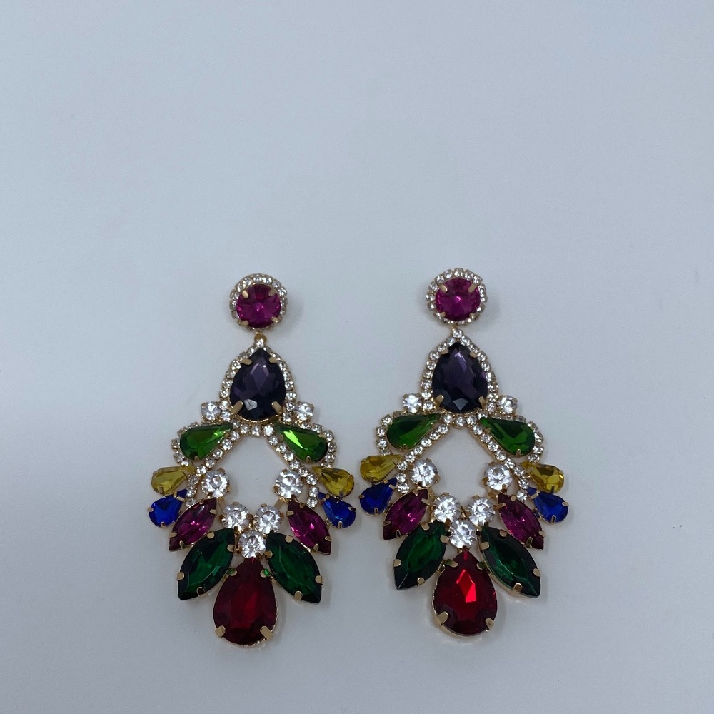 SOLD Gorgeous Rainbow Coloured Earrings